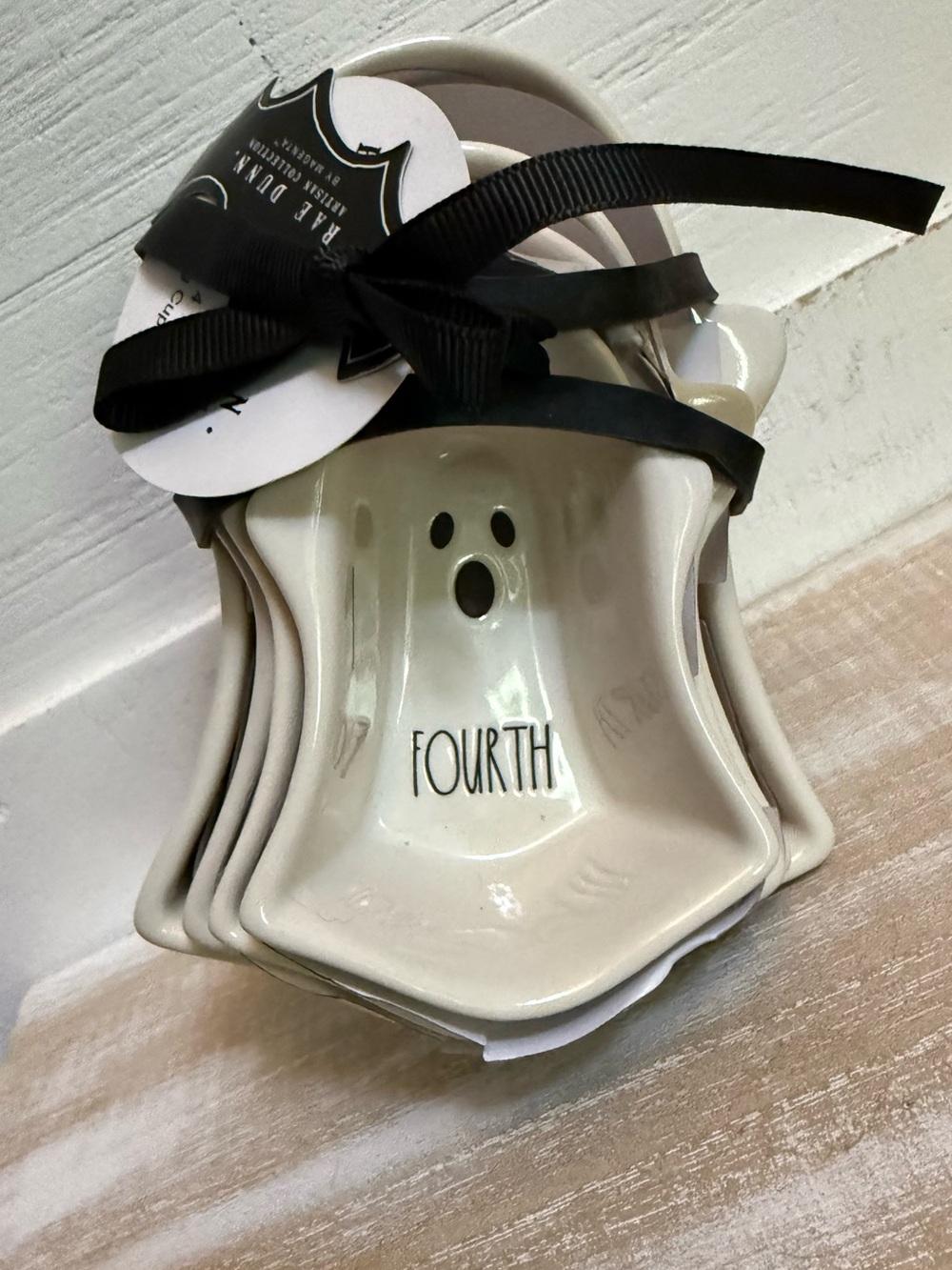 Rae Dunn White Ghost measuring cups